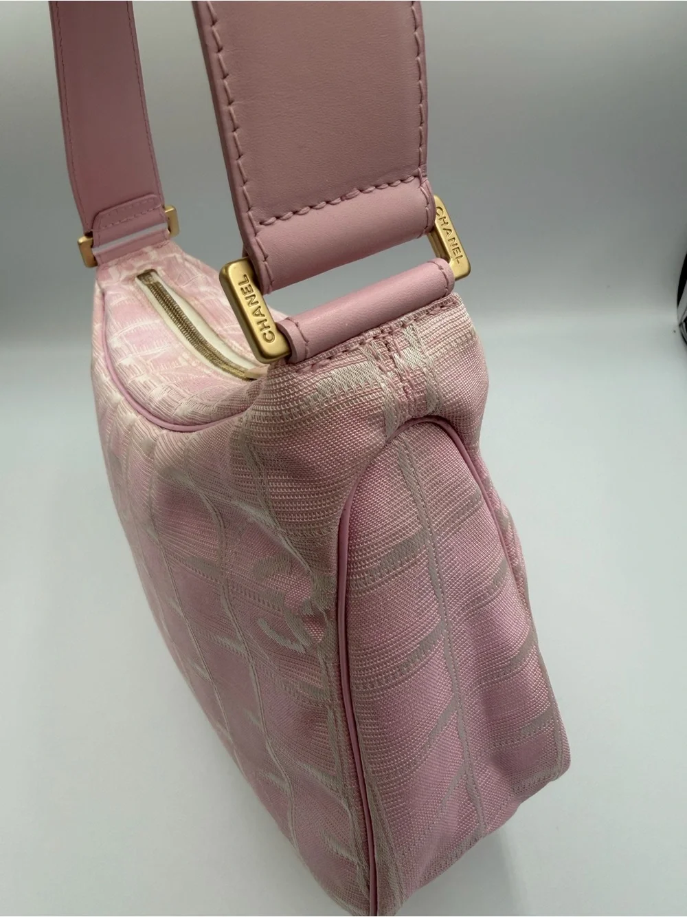 CHANEL baby pink travel ligne shoulder bag